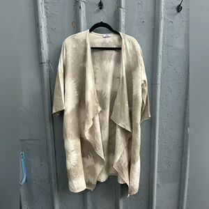 Pure Venice  Linen Open Front Jacket, One Size